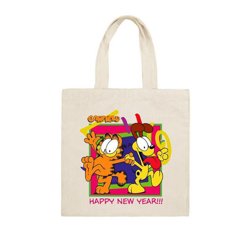 Animation Garfield Printing Large Capacity Canvas Shoulder Bag-TB00063-Veeddydropshipping