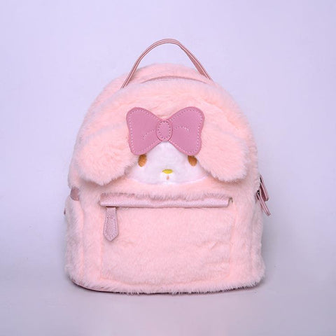 Lolita Melody Cinnamoroll Plush Backpack Japanese Cartoon-TB00089-Veeddydropshipping