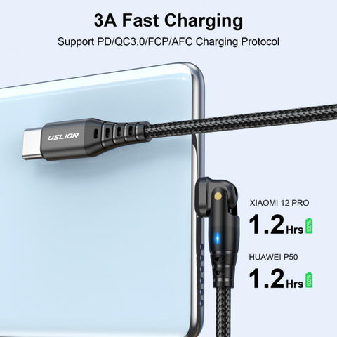 Adjustable Usb-c To Type C Cable 60w Fast Charging Wire Aluminum Fast Charging Phone-PA00019-Veeddydropshipping