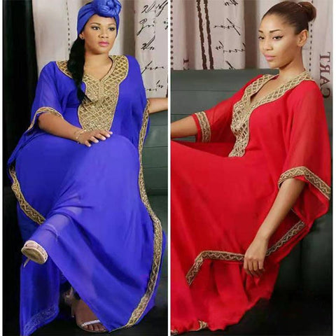 Turkey Muslim Chiffon Maxi Dress-Veeddydropshipping