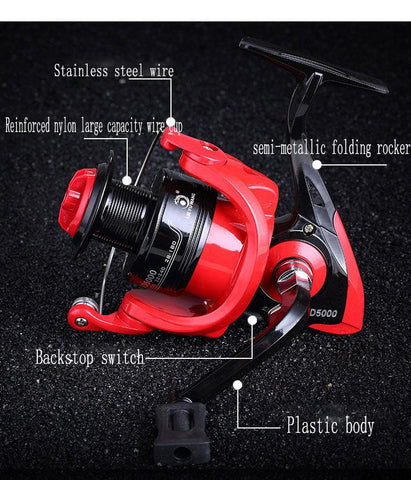 Fishing Reel Baitcasting Fishing Wheel Exclusive Metal Head &amp; Arm Gapless -OS00330-Veeddydropshipping
