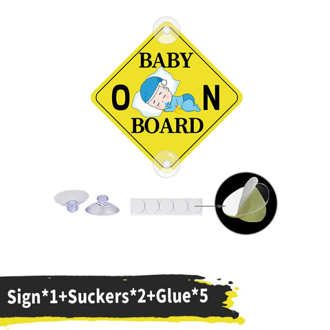 Type Stickers for Car Styling Kids in Car Safety Warning Yellow Decals-AM00826-Veeddydropshipping