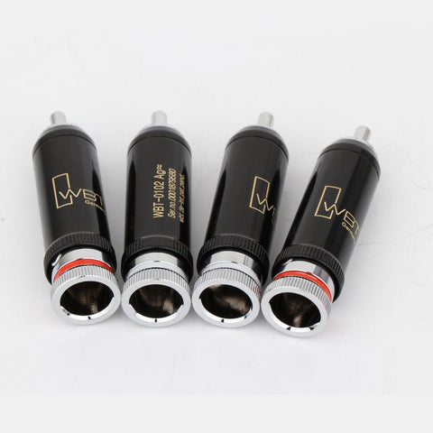 HIFI 0102Ag rhodium-plated rca plug for audio signal cable-CE00017-Veeddydropshipping