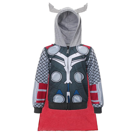 Superheroes Hoodie Sweatshirt Super Toddler Kids SweaterJacket Role Play-TB01331-Veeddydropshipping