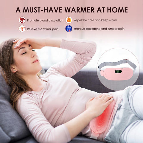 Vibrator Heating Belt for Menstrual Relief Pain Waist Stomach-BH01397-Veeddydropshipping