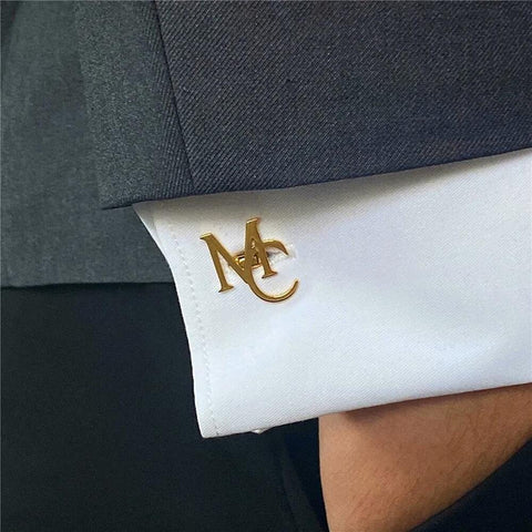 Stainless Steel Mens 2-3 Name Initials Cufflinks Fashion Customized-JW01301-Veeddydropshipping