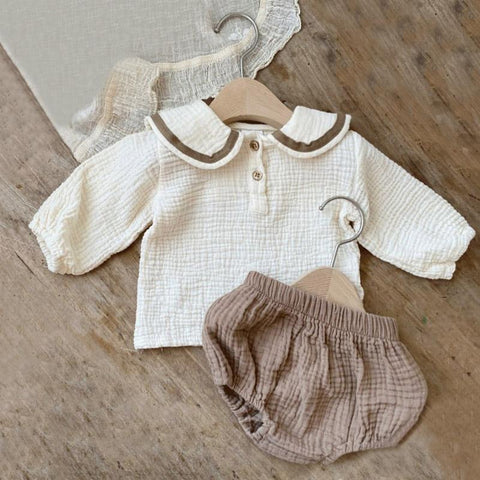 Spring Summer Romper Baby Boy Girl Clothes Set 0-24M Baby Cotton Linen-TB00340-Veeddydropshipping