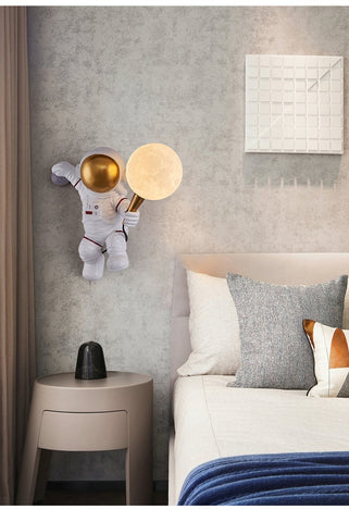 LED personality astronaut moon  wall lamp-TI00442-Veeddydropshipping