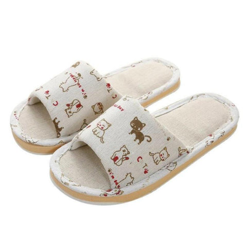 Couple Linen Slipper Spring Autumn Lightweight Unisex Bedroom-BS01303-Veeddydropshipping