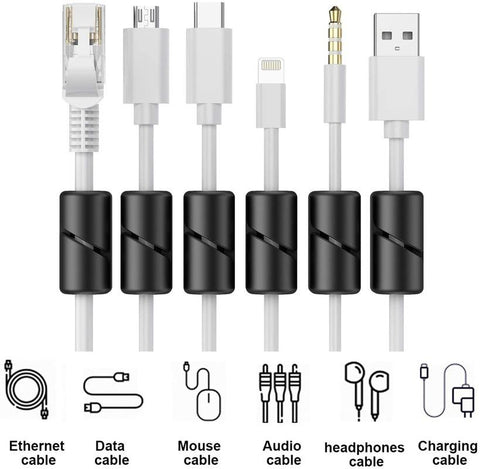 5 Pcs Cable Holder Clips Management Cord Organizer Silicone Self Adhesive for Desktop USB-PA00953-Veeddydropshipping