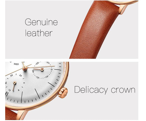 Luxury Leather Ladies Watch Woman Quartz Wristwatch-JW00985-Veeddydropshipping