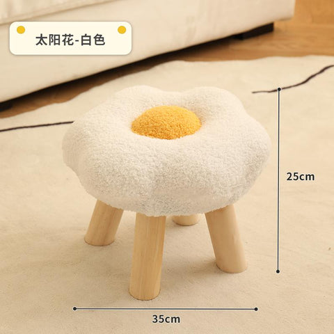 Household Solid Wood Round Flower Benchs-HA01567-Veeddydropshipping