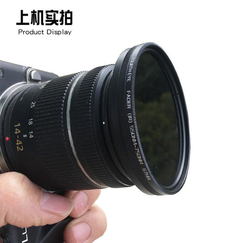 Adjustable Infrared Filter IR Lens Pass Infra-Red 550nm to 750nm 49 52 58  67 77mm -CE00405-Veeddydropshipping