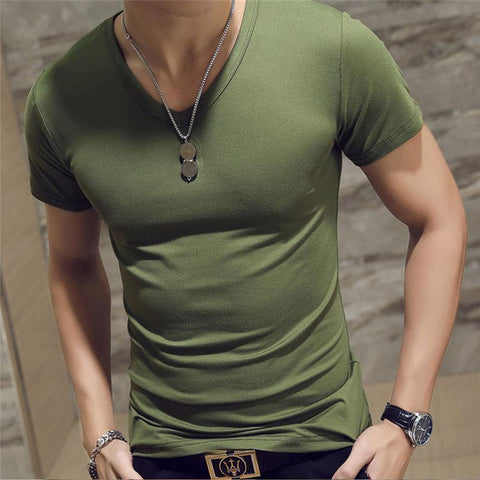 Men's Fitness Tight Top Men's Fitness Short Sleeve Slim Fit T-shirt-Veeddydropshipping