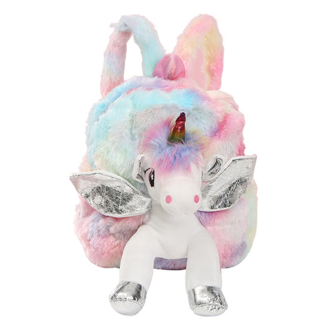 Cartoon Unicorn Doll Decor Plush Books Bag School Bags for-BS00067-Veeddydropshipping