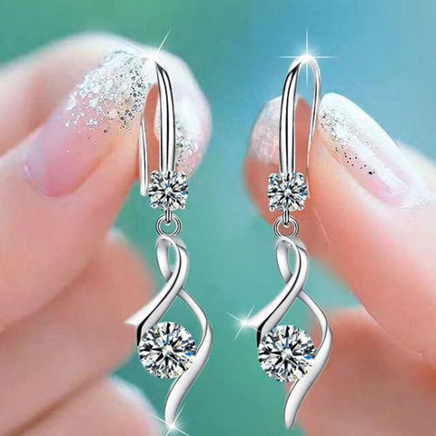 Zircon Love Heart Female Drop Earrings For Women Dainty Jewelry -JW01451-Veeddydropshipping