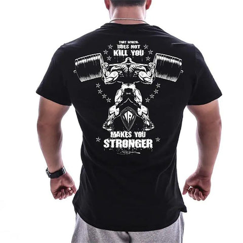 Fitness 3D printed men's T-shirt with breathable and lightweight sports quick drying short sleeves-Veeddydropshipping