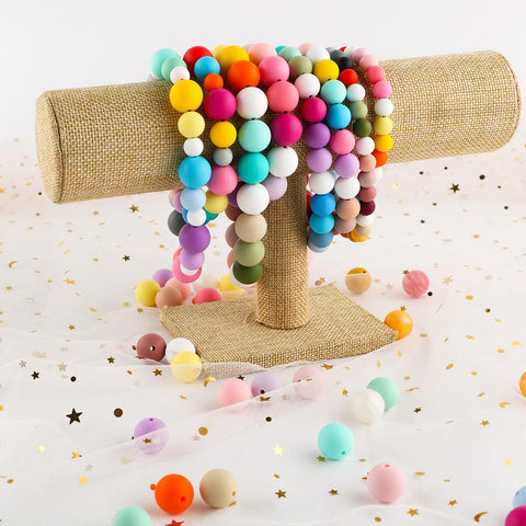 Silicone Beads 50Pcs Beads For Jewelry Making -JW01473-Veeddydropshipping