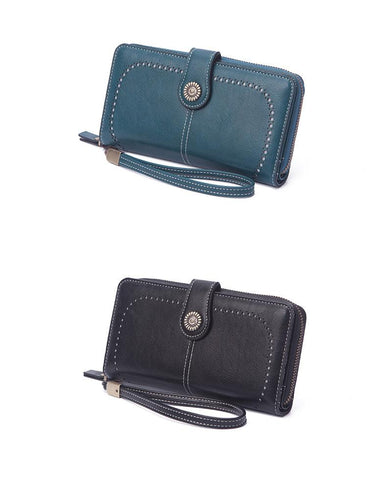 Wallets For Woman Long Zipper Large Ladies Clutch-BS00205-Veeddydropshipping