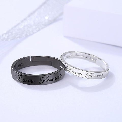 2Pcs/set Romantic Couple Rings For Women Men Punk Heart -JW01390-Veeddydropshipping