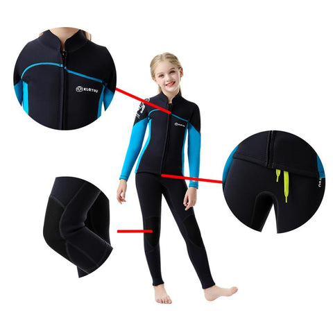 Kids Neoprene Swimsuit Girls Surfing Diving Suit Children Underwater Wetsuit Boys-OS00002-Veeddydropshipping