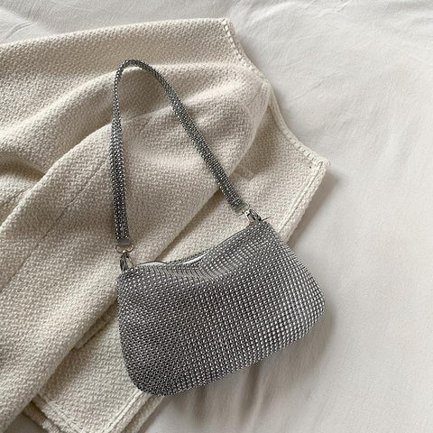 Shiny Crystal Female Dinner Party Wedding Purses Handbag-BS00227-Veeddydropshipping