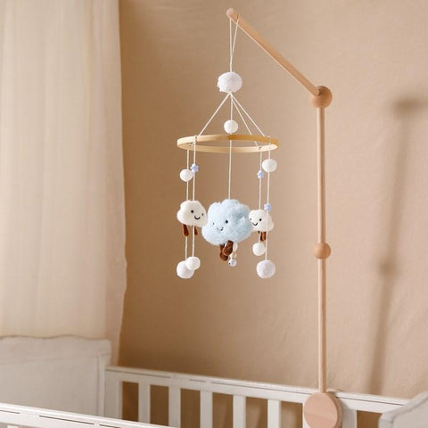 Mini Bed Bell Baby Rattles Crib Mobiles Wooden Pendant Toy for Baby Newborn-TB00511-Veeddydropshipping