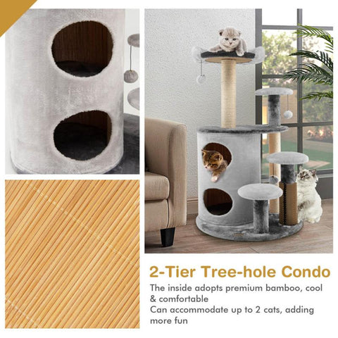 Cat Toy Cat Tree Tower Multi-Level Activity Tree-HA01416-Veeddydropshipping