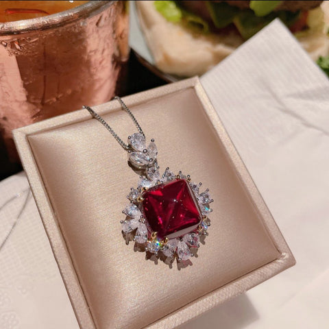 Diamond Promise Jewelry set 925 sterling silver Earrings Rings Necklace l -JW00196-Veeddydropshipping