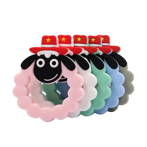 Baby Teether BPA Free Silicone Teething Teether Toys Cute Sheep-TB00746-Veeddydropshipping