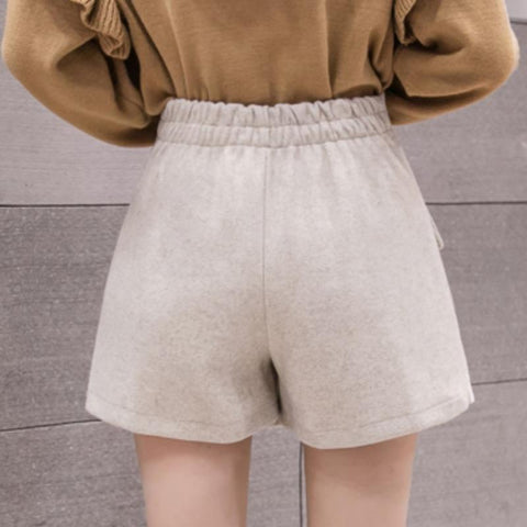 Women High Waist Woolen Mini Skirts-Veeddydropshipping