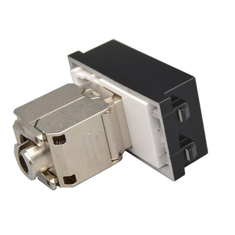Black Color CAT7 CAT6A RJ45 LAN Module Slot 23x36mm Socket-CE00007-Veeddydropshipping