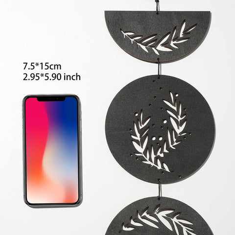 Wooden Moon Phase Garland Wall Decor-HA00234-Veeddydropshipping