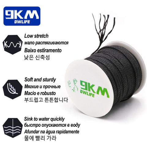 50Lbs-2000Lbs Black Kevlar Line Braided Fishing Assist Line High Tensile Strength -OS00328-Veeddydropshipping