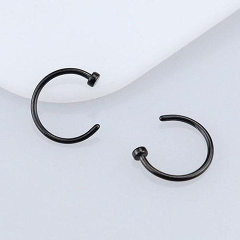 2pcs Women Men Stainless Steel Fake Nose Rings Earring-JW01370-Veeddydropshipping