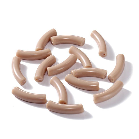 Colorful Bent Pipe Bead Acrylic Curved Tube Beads for DIY -JW01494-Veeddydropshipping