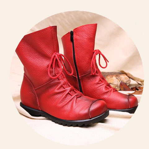 Autumn Winter Fashion Side Zipper Platform Boots Women-BS00981-Veeddydropshipping