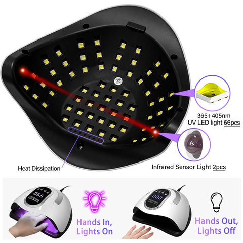 Professional Nail Dryer Lamp For Manicure Powerful LEDs  -BH01082-Veeddydropshipping