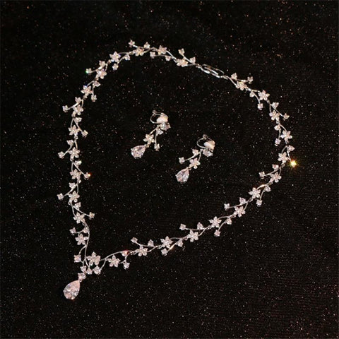 Jewelry Sets For Women S925 Sterling Luxury Babysbreath  -JW00342-Veeddydropshipping