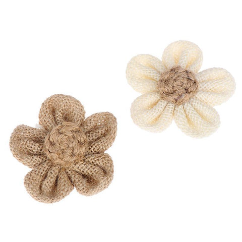Hessian Roses Burlap Flower Wedding Decor-HA00599-Veeddydropshipping