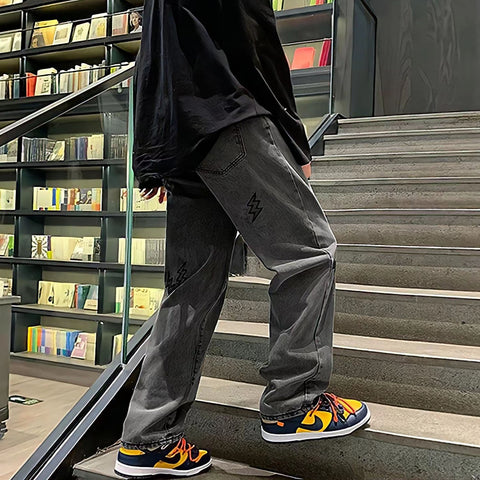 Loose Straight Baggy Men&#39;Spants Hip Hop-MF00661-Veeddydropshipping