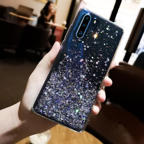 Bling Glitter Case for Huawei P20 Lite P30 Silicon Crystal Sequins Soft Cover-PA00266-Veeddydropshipping