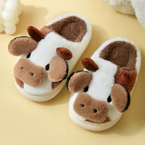 Girls Kawaii Fluffy Winter Warm Slippers Woman Cartoon-BS01245-Veeddydropshipping