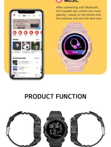 Smartwatch Fitness Bluetooth Screen Bracelet Smartband for Android IOS-JW01138-Veeddydropshipping