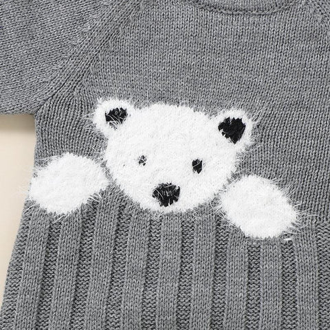 Baby Romper Knit Cute Cartoon Bear Newborn Girl Boy Jumpsuit Outfit-TB00298-Veeddydropshipping