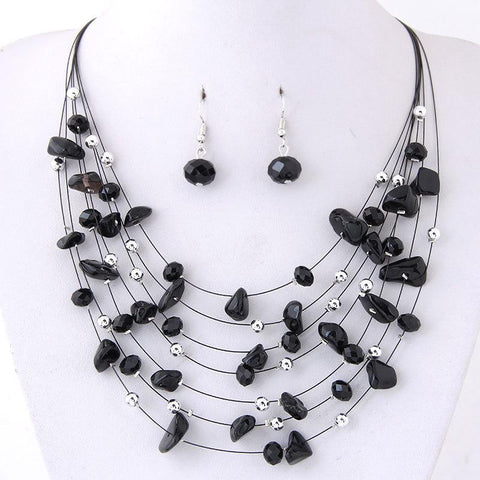 Bridal Wedding Women Charm  African Beads Jewelry Set  -JW00377-Veeddydropshipping
