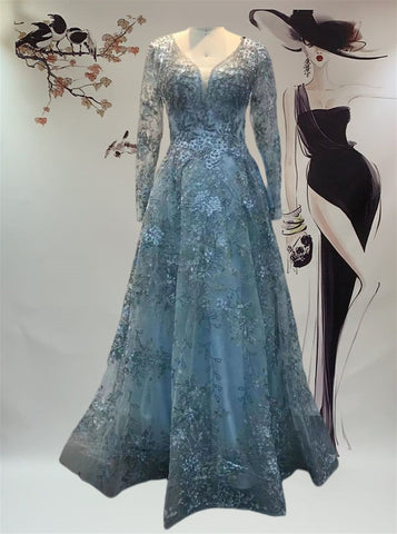 Long Luxury Evening Dresses Gowns-WF01543-Veeddydropshipping