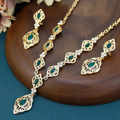 Jewelry Sets Morocco Style Earring Necklace Set  -JW00351-Veeddydropshipping