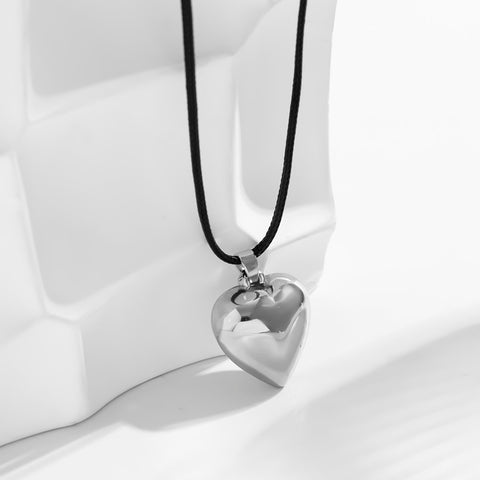 Leather ecklace for Women Simple Love Heart Pendant -JW01178-Veeddydropshipping