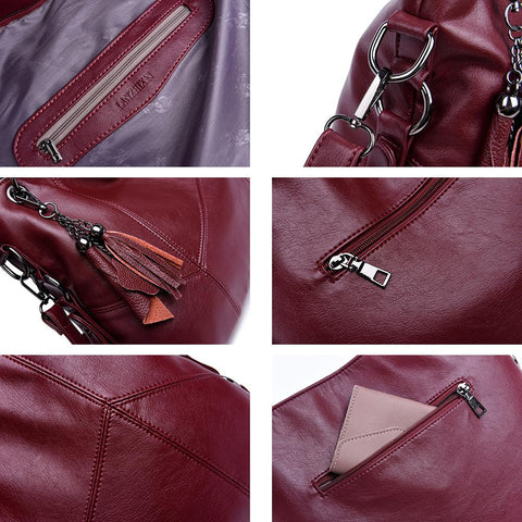 Leather Handbags Women Messenger Crossbody Bag European&amp-BS00126-Veeddydropshipping